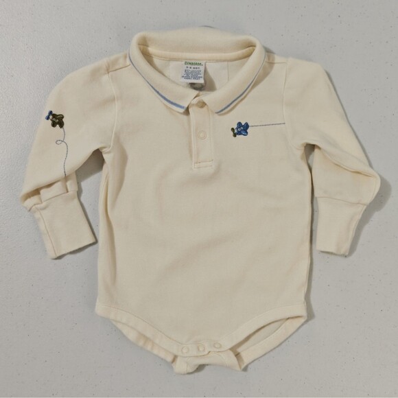 Vintage Gymboree Airplane Cardigan Overalls Set 3 - 6 M Baby Boys Flyer Aviator - Picture 7 of 16